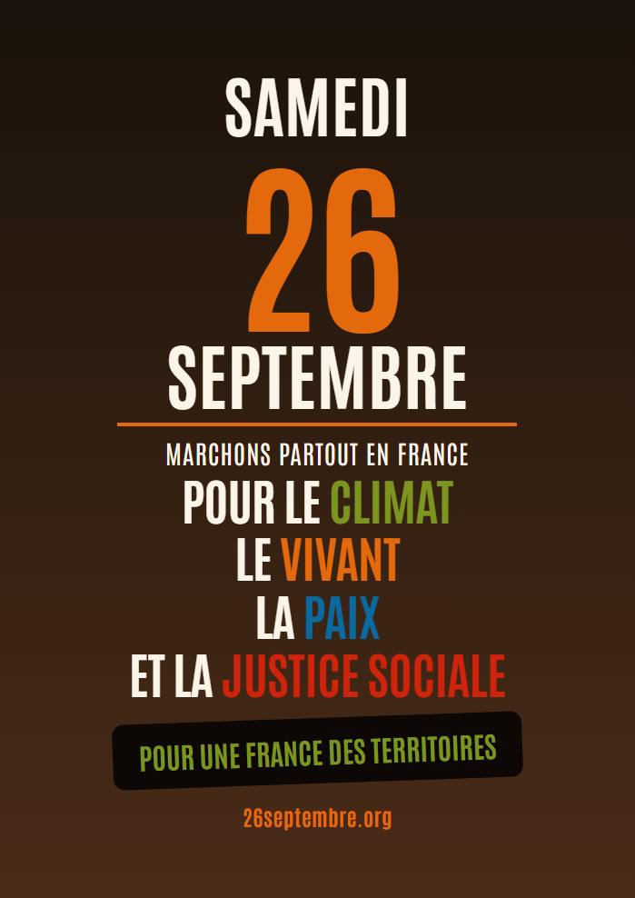Affiche du 26 septembre — Pour une France des territoires