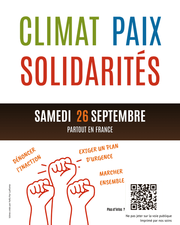 Tract du 26 septembre — Climat, paix, solidarités