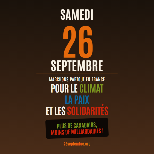 Visuel carré du 26 septembre — Plus de Canadairs, moins de milliardaires !