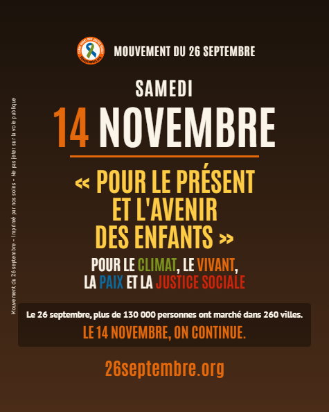 Flyer du 14 novembre, recto — Couleur