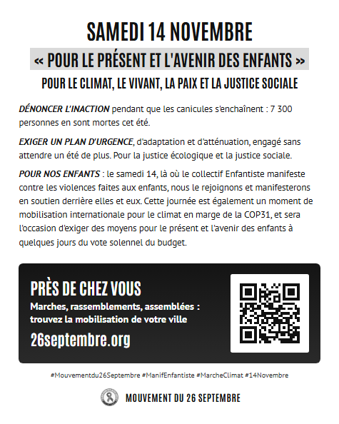 Flyer du 14 novembre, verso — Noir et blanc