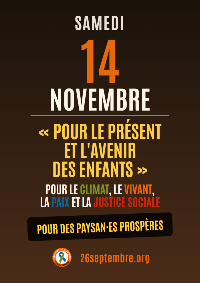 Affiche du 14 novembre : Pour des paysan·es prospères